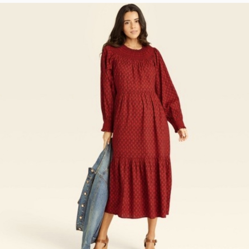 Universal Thread Red Ruffled Smocked Sundress